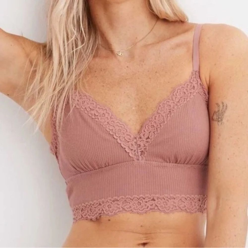 Aerie intimates and sleepwear bralette rose color size small nwt